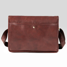 Load image into Gallery viewer, Brown Leather Messenger Bag - Misaro Australia