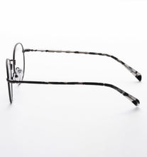 Load image into Gallery viewer, Round Black Metal Spectacles with Clip-On Sun Shades
