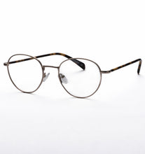 Load image into Gallery viewer, Round Gold Metal Spectacles with Clip-On Sun Shades
