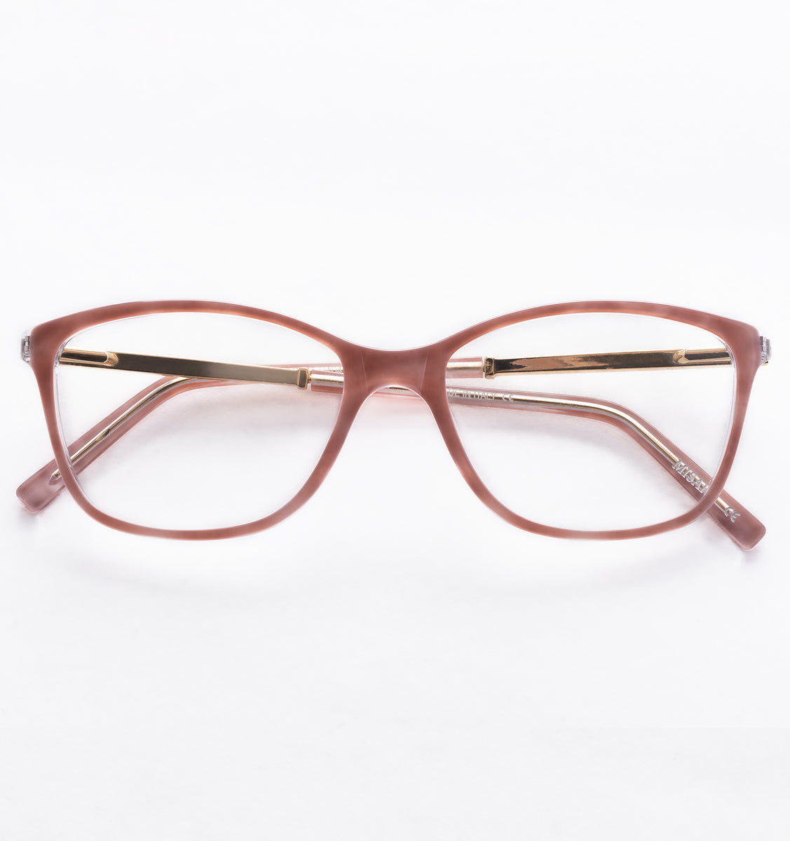 Pink Spectacles with Gold Metal Arms with Swarovski Crystals – Misaro ...